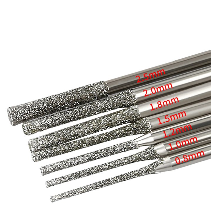 Diamant Bohrer - 0.6 mm - 1,3 mm - Fliesenbohrer, Glasbohrer,  Steinbohrer