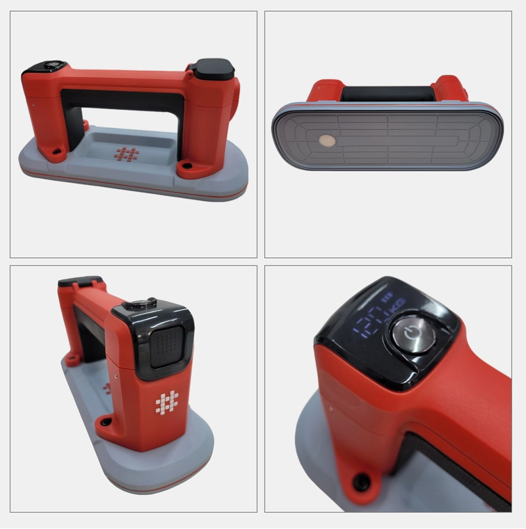 Mini Akku Vakuumheber 260 x 90 mm 120kg+ USB-C Saugheber Plattenheber Glasheber