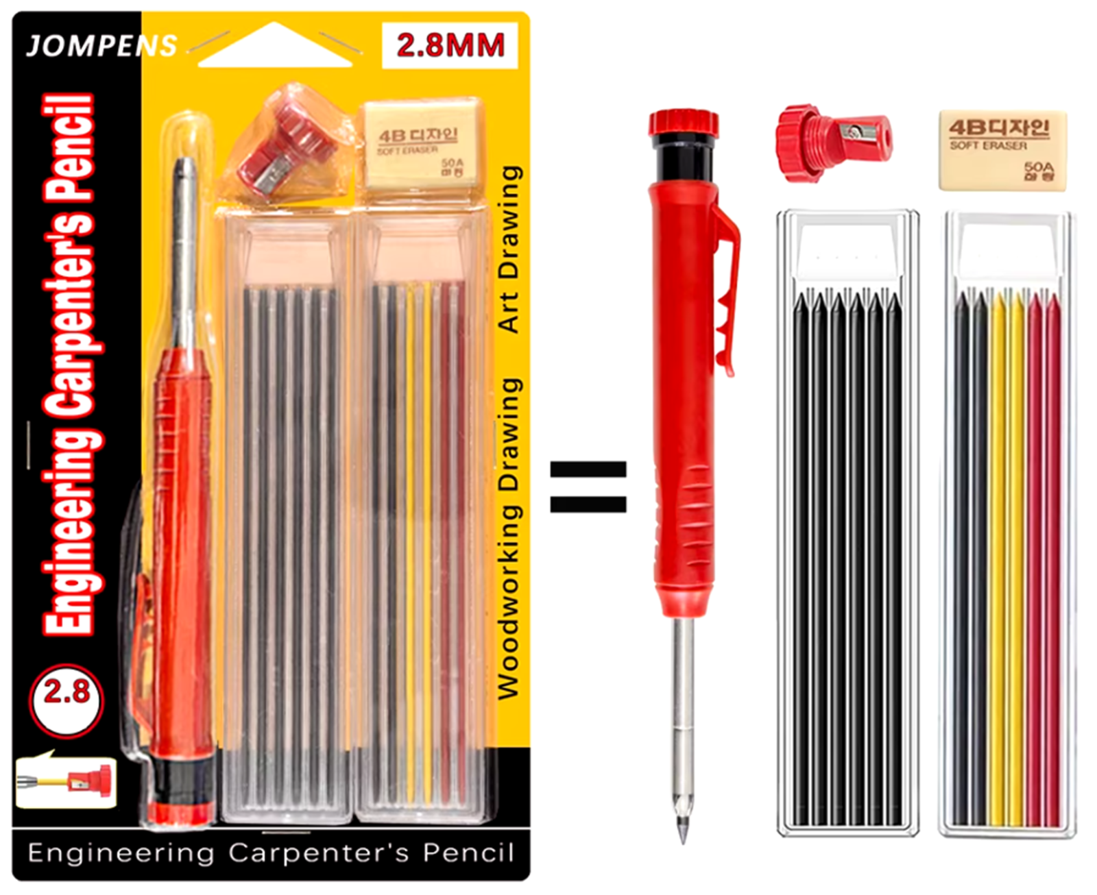 Tieflochmarker, Marker, Baumarker, Bleistift, Ersatzminen, Minen