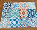 Zementfliesen aus Marocco -  Patchwork schwarz - weiß - 20x20 cm 12/Karton
