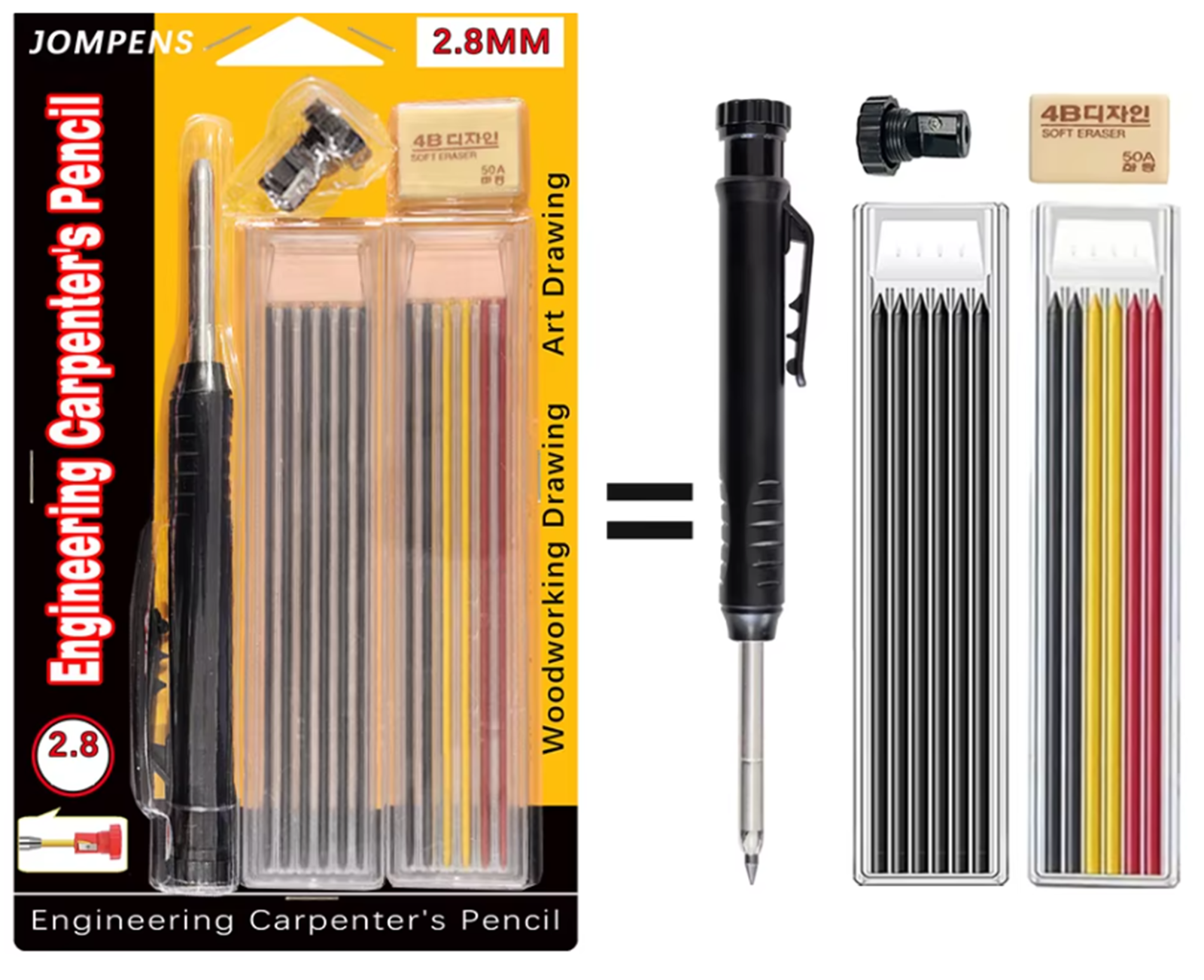 Tieflochmarker, Marker, Baumarker, Bleistift, Ersatzminen, Minen