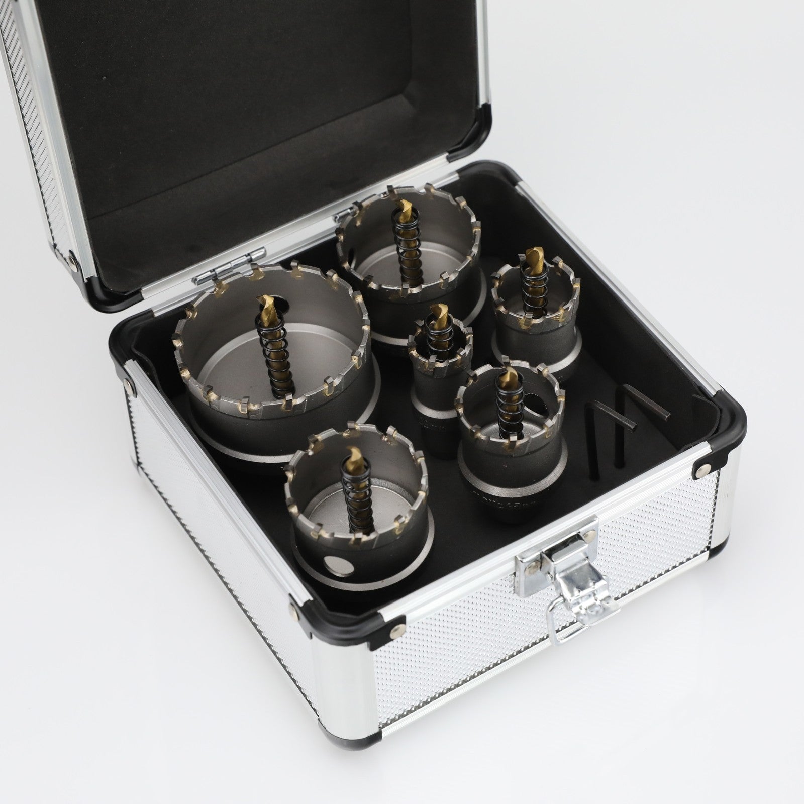 Lochsäge Hartmetall TCT Bohrkrone Kreisschneider für Edelstahl 19-75 mm Set