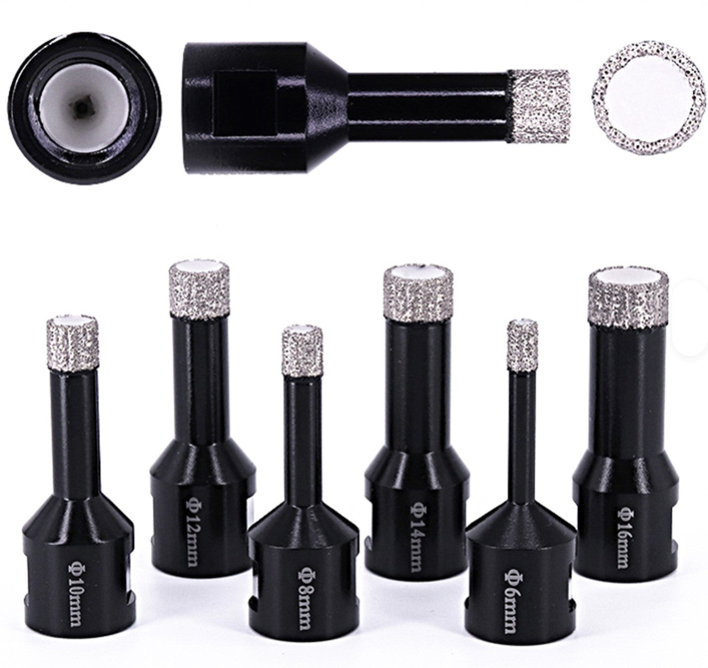 Diamantbohrkrone Fliesenbohrer Diamantbohrer 6-68 mm für Winkelschleifer M 14