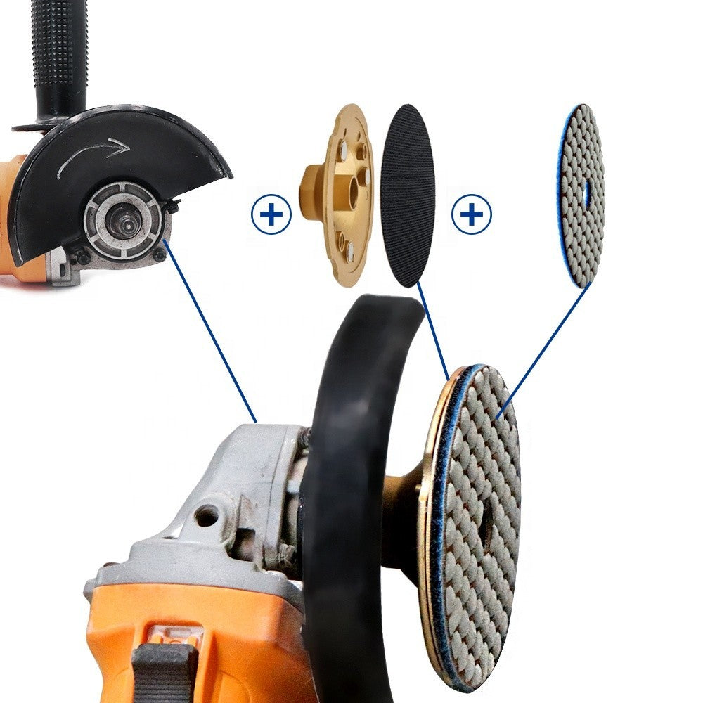 Polier Diamantpad Trägerplatte Magnetisch , Klettteller  polieren und schleifen.