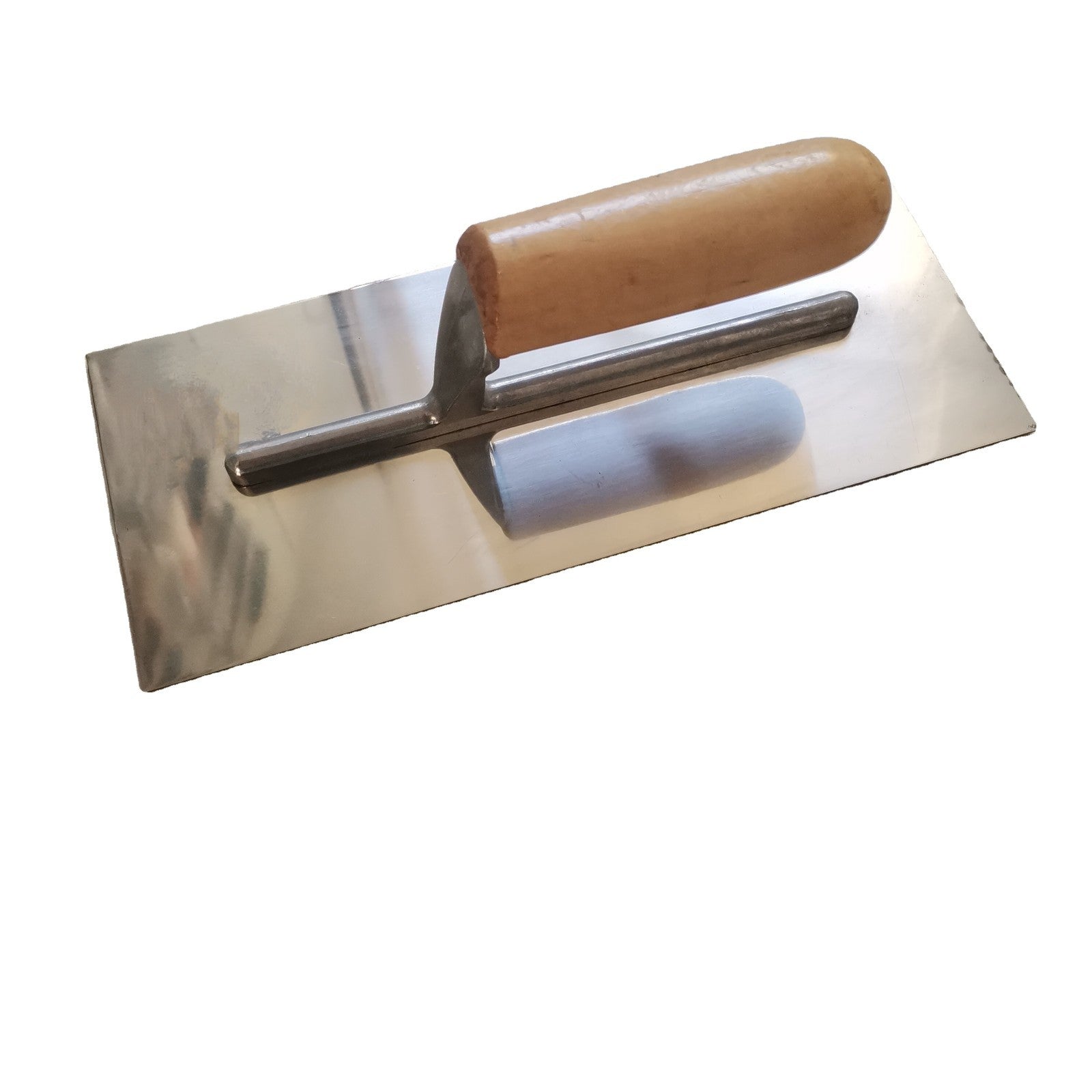 Zahnkelle aus Edelstahl – Fliesen-Zahnspachtel mit Gummi / Holz Griff - Glätte