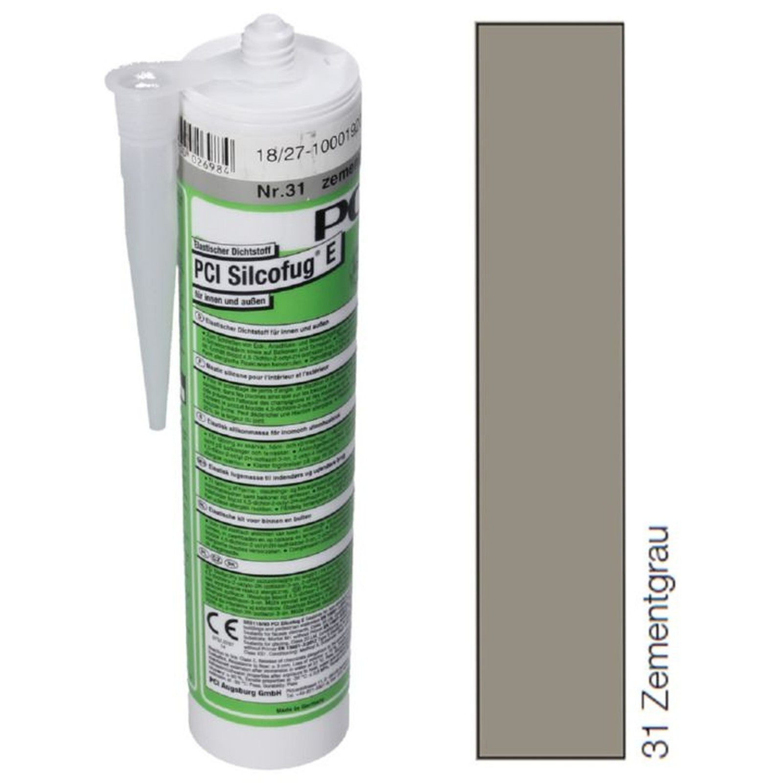 PCI Silcofug E Elastischer Dichtstoff Fuge Silicon Bad Sanitär Kartusche 310 ml