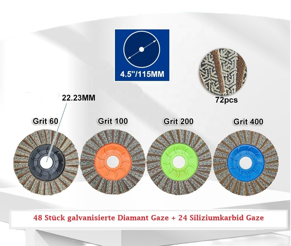 Diamant  Lamellenschleifscheibe Premium Galvanisierte Polierscheibe