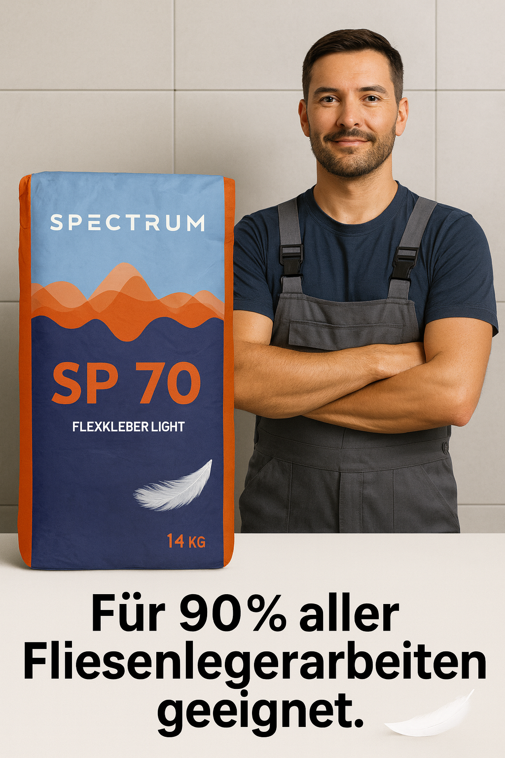 Fliesenkleber Light Spectrum - Codex SP 70 14kg Faserverstärkter Flexkleber S1