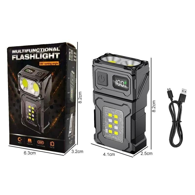 COB Taschenlampe Wiederaufladbare Schlüsselanhänger Licht Magnet LED Lampe