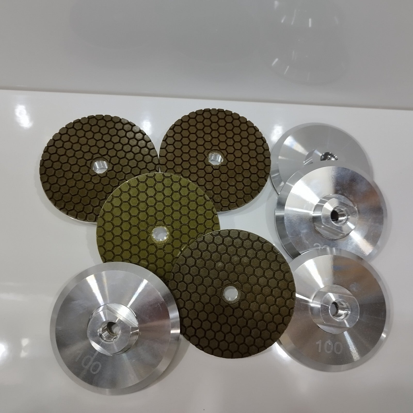 Diamant  Alu Polierscheibe Naturstein Fliese Trocken Polierpad M14 Schleifscheib
