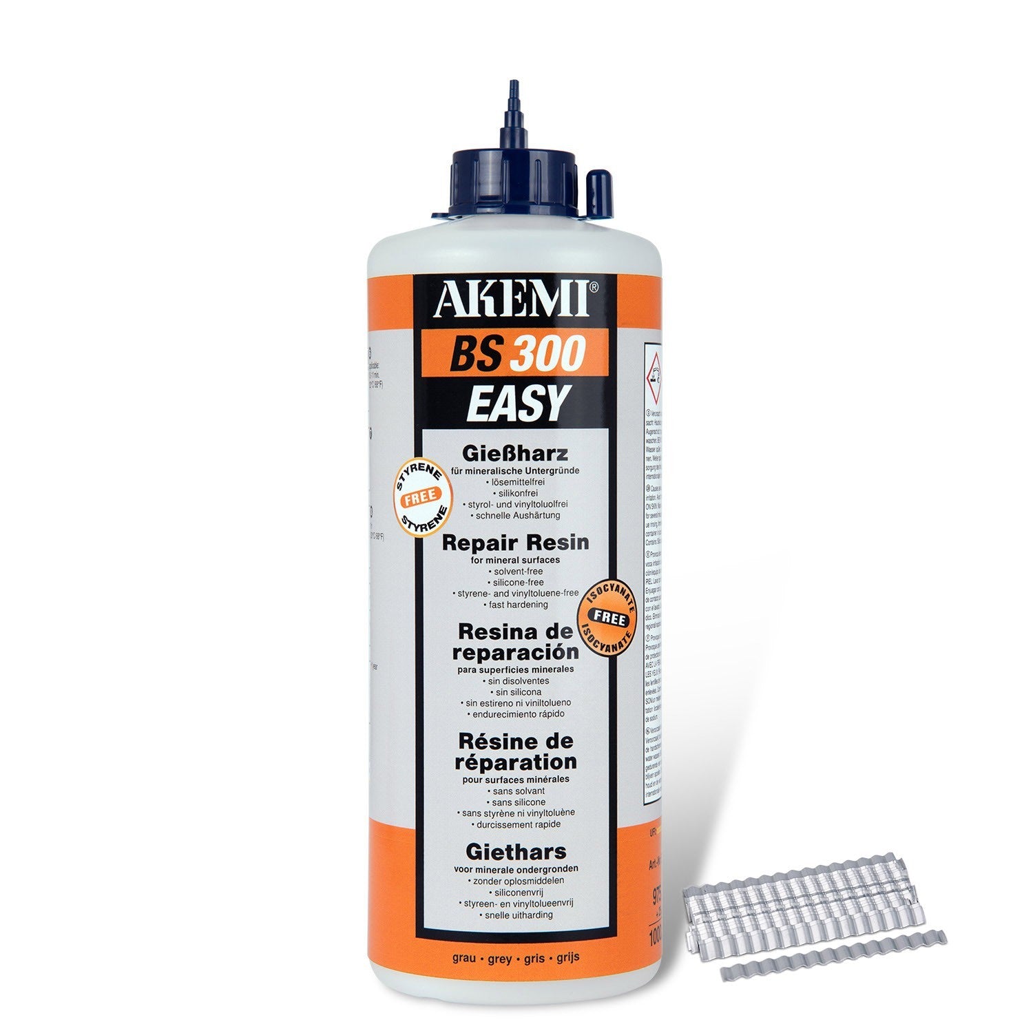 BS 300 EASY Gießharz Set - 2K Silikat zur Estrich Reparatur Verharzen von Rissen