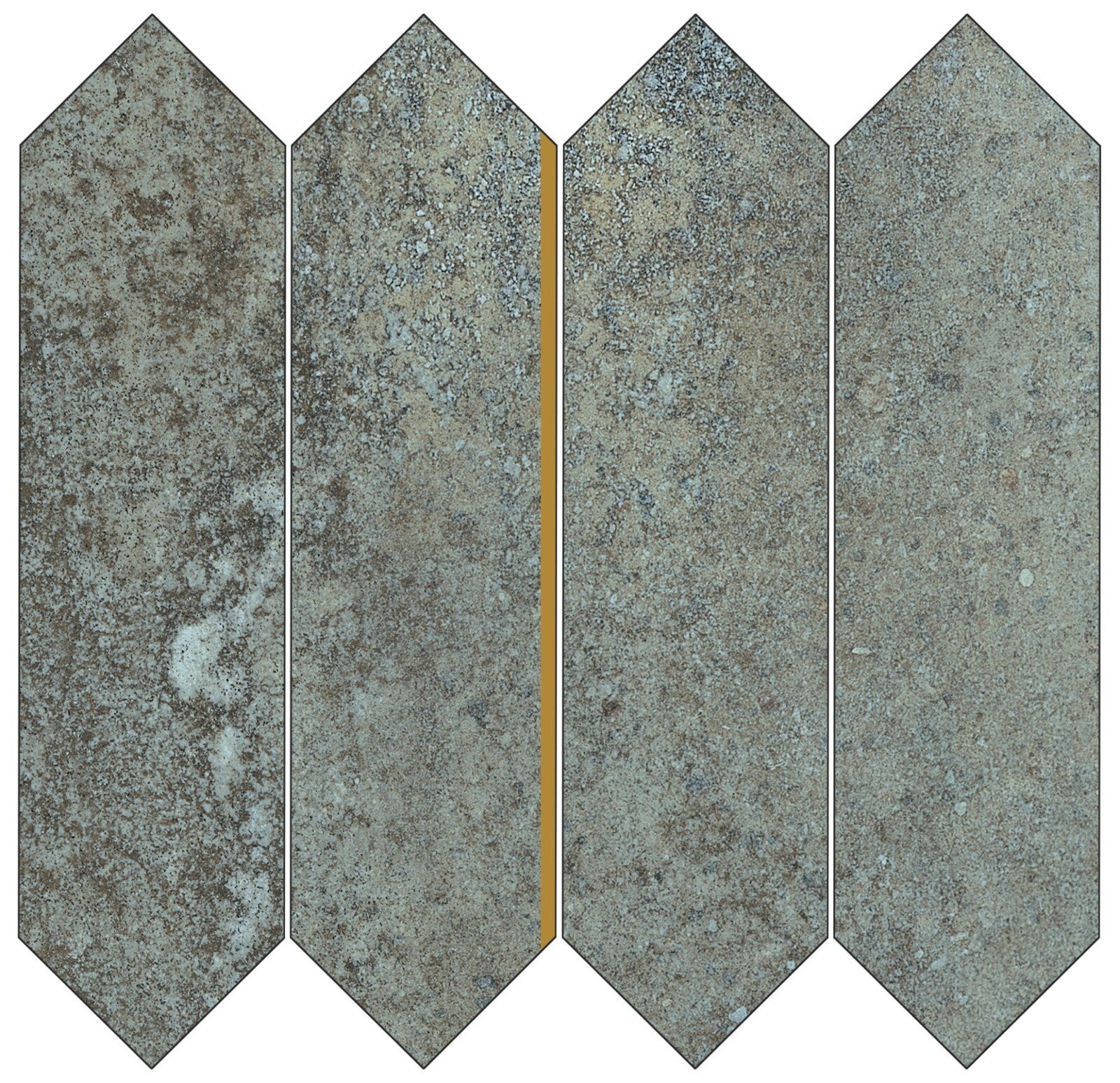 Ascot Mosaik URBANICA LOSANGA - Corten Emerald Iron Ash -  1 Paket 4 stück