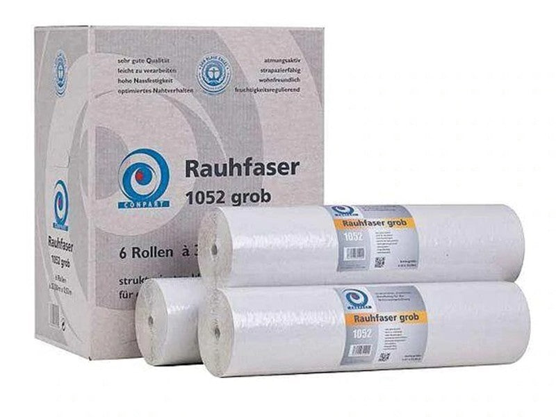 6 Rollen Conpart Rauhfaser 1052 grob  106,6m² Klassik Raufaser, Vlies Tapete