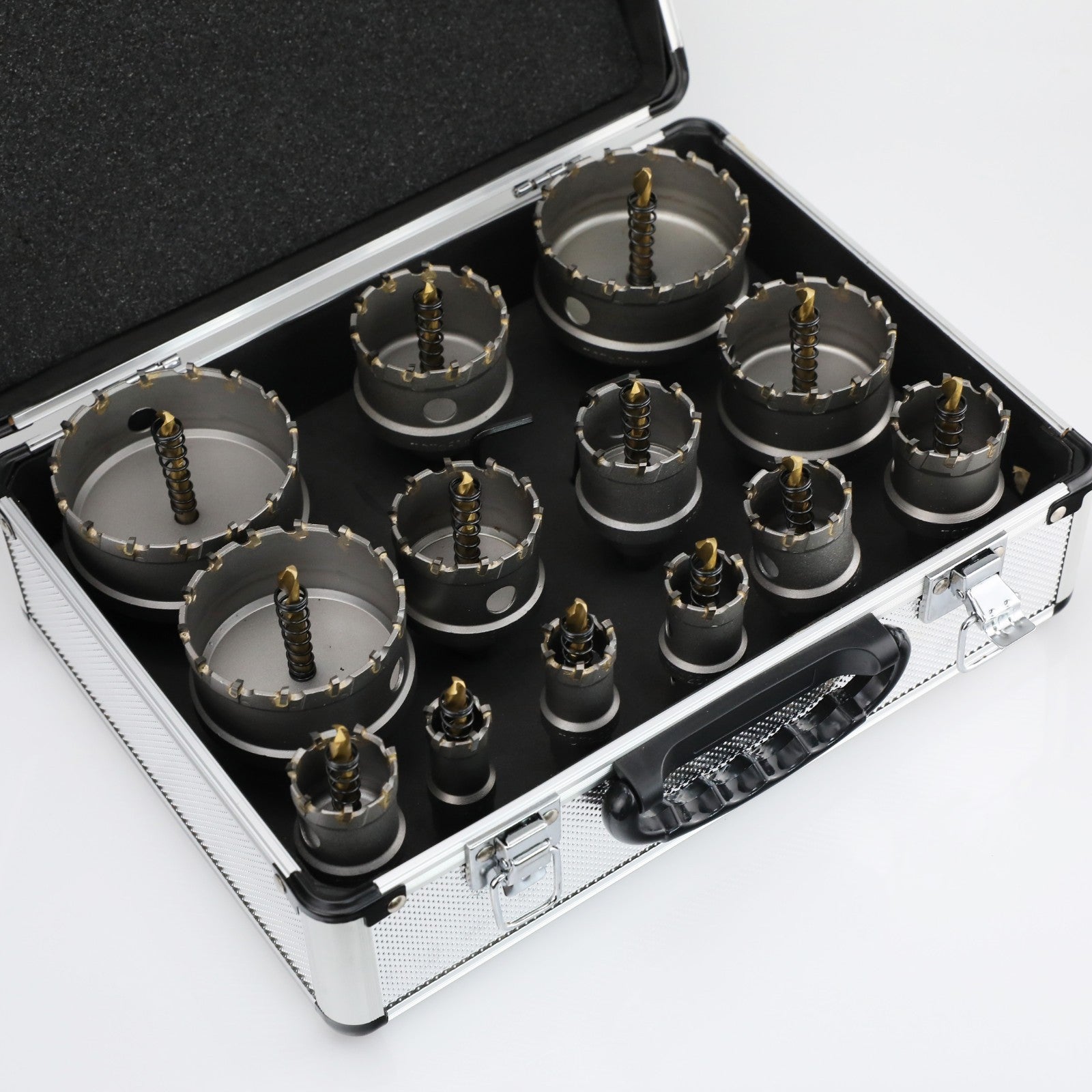Lochsäge Hartmetall TCT Bohrkrone Kreisschneider für Edelstahl 19-75 mm Set