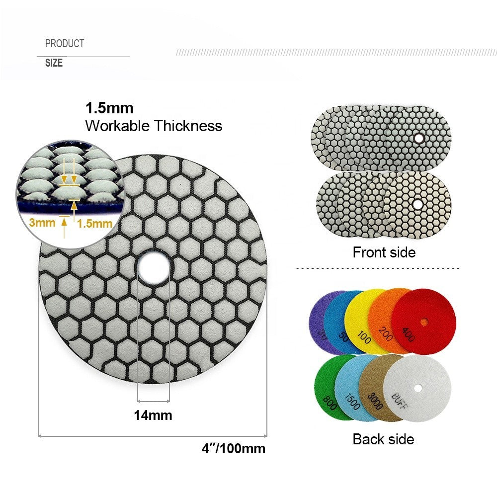 Polier Diamantpad Trägerplatte Magnetisch , Klettteller  polieren und schleifen.