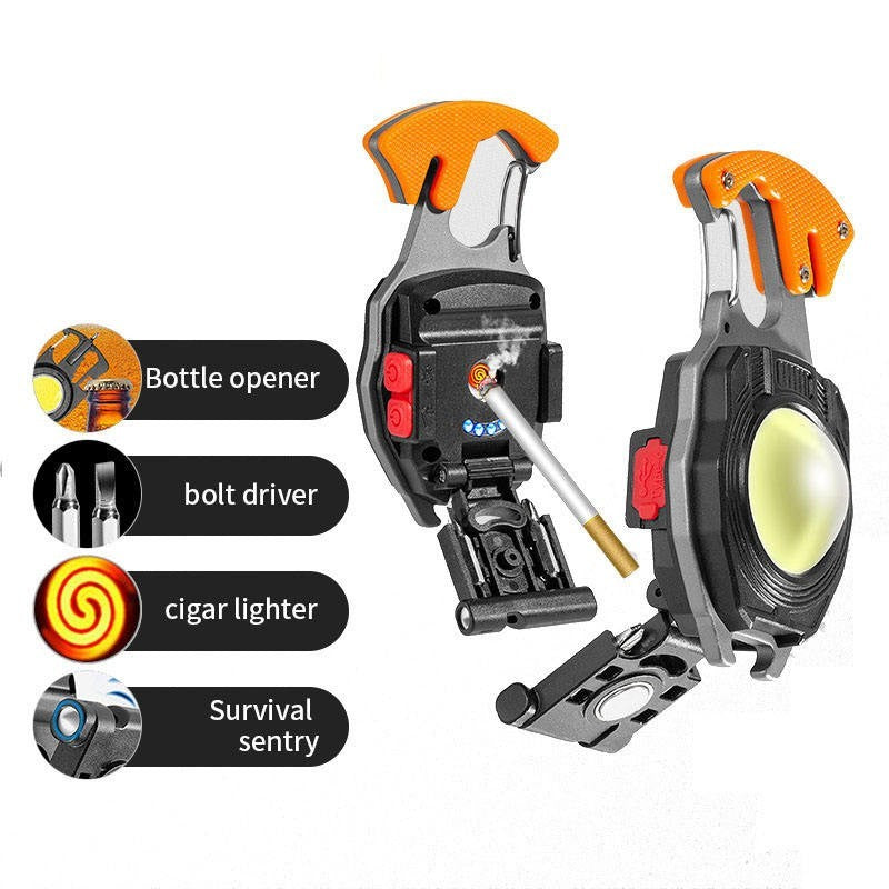 COB Taschenlampe Wiederaufladbare Schlüsselanhänger Licht Magnet LED Lampe