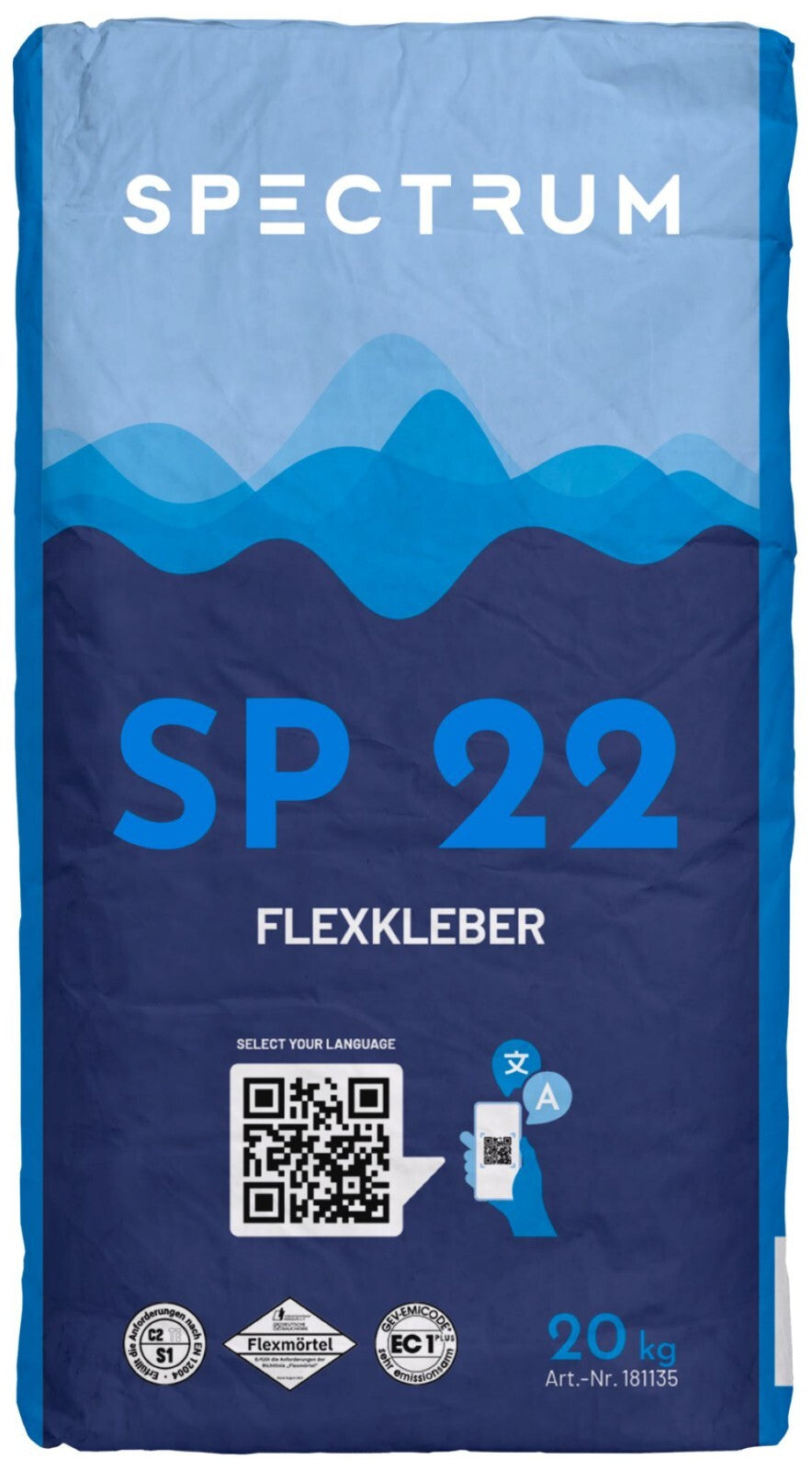 Fliesenkleber Spectrum - CodexSP 22 20kg Faserverstärkter Flexkleber S1