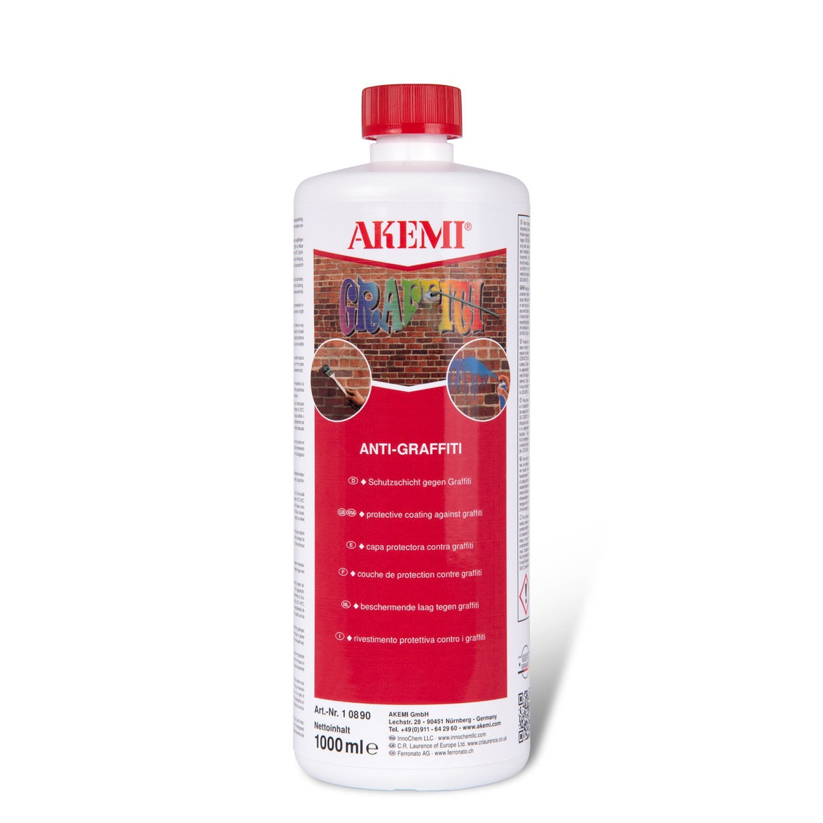 Anti-Graffiti AKEMI  Schutzbeschichtung  (auf Wasserbasis)  1 Liter