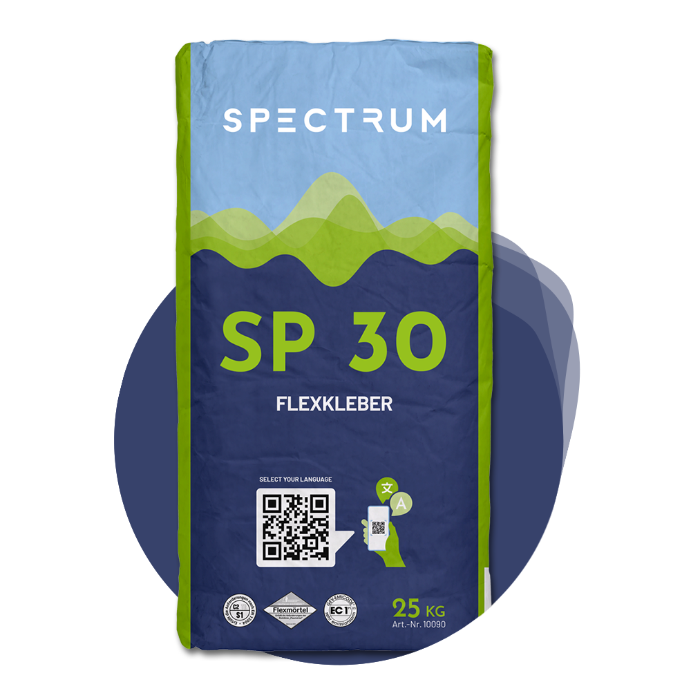 CODEX - Fliesenkleber Spectrum SP 30 C2TES1 -  25kg Faserverstärkter Flexkleber