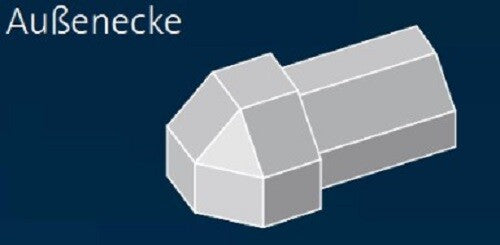 Fliesenprofile - DURAPLUS DIAMOND Profilserie mit 45° Diamant-Cut - 10 Stück