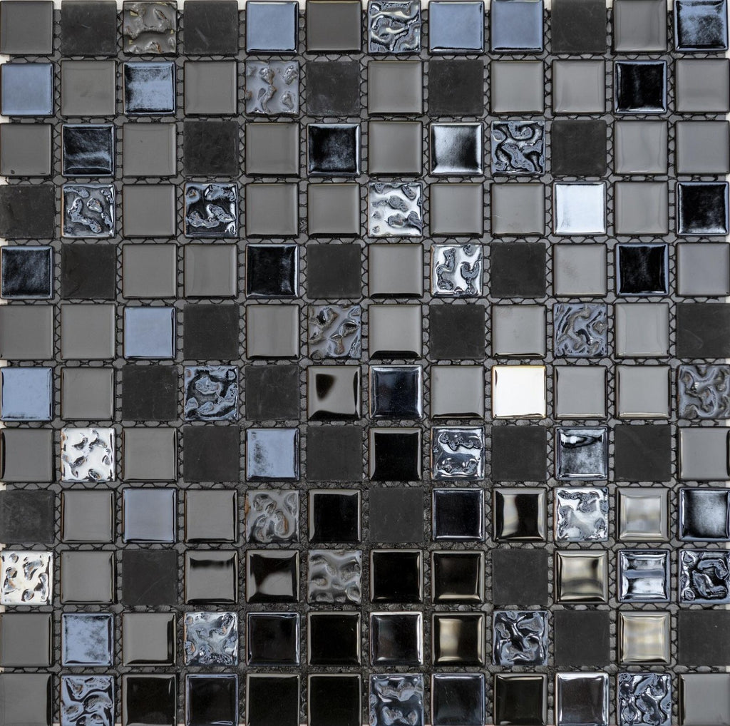 Mosaikfliesen Selbstklebend Glas Alu Metall Mosaik Wandverkleidung  -  0,9 qm
