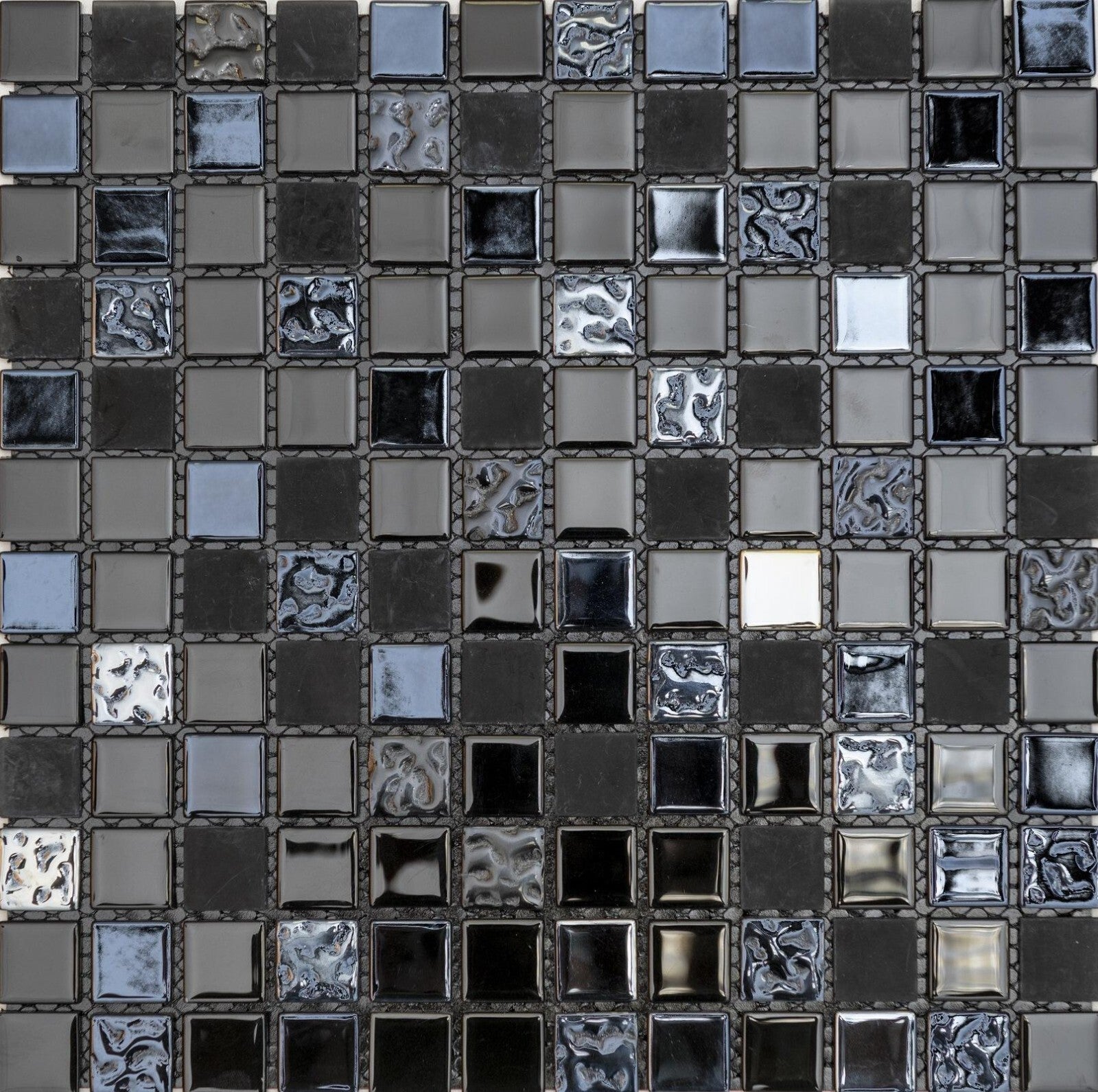 Mosaikfliesen Selbstklebend Glas Alu Metall Mosaik Wandverkleidung  -  0,9 qm