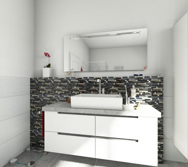 Mosaik Fliesen Diamond Keramik Wandfliese Naturstein Fliesenspiegel 0,9 qm