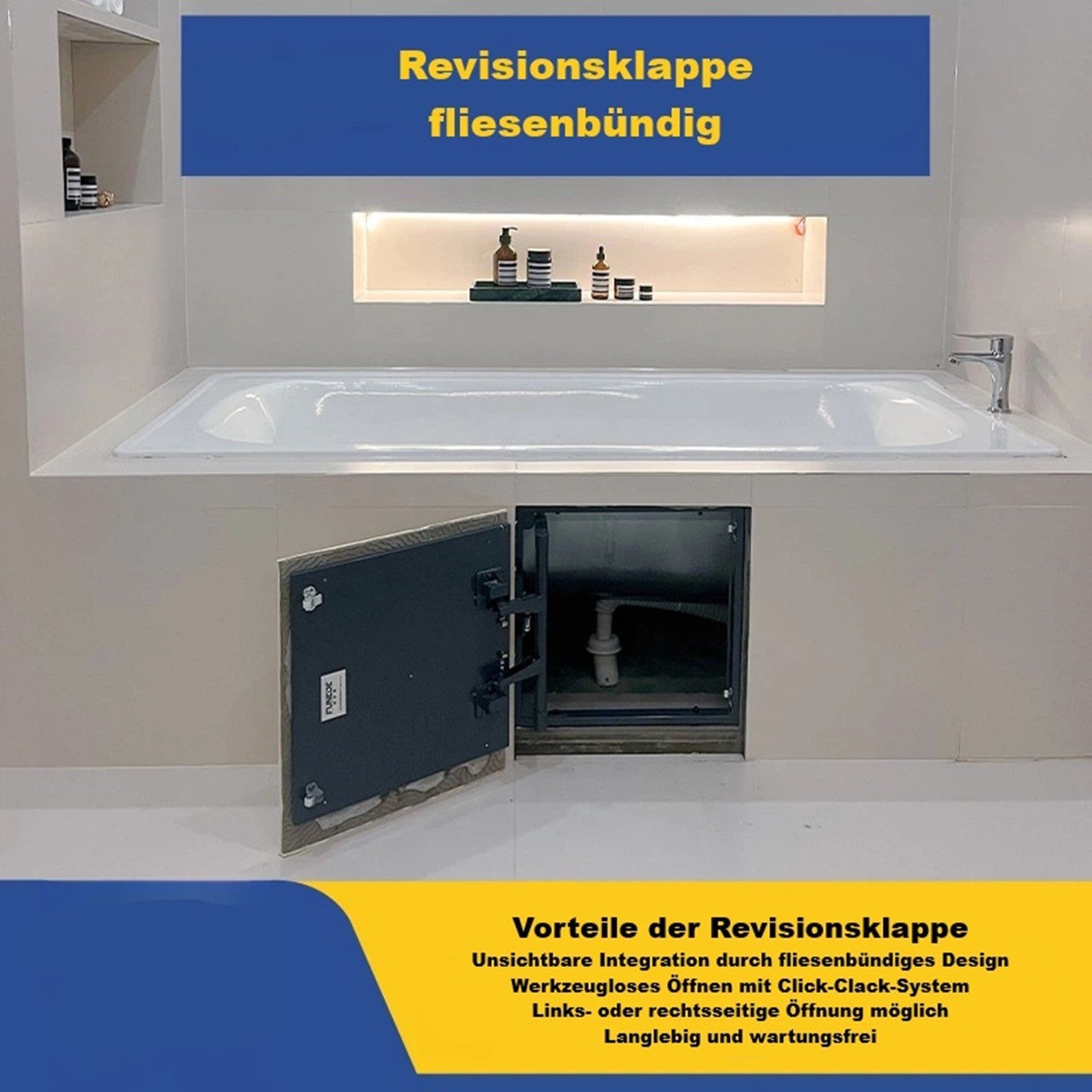 Revisionsklappe unter Fliesen Fliesen-Revisionsklappe unsichtbar