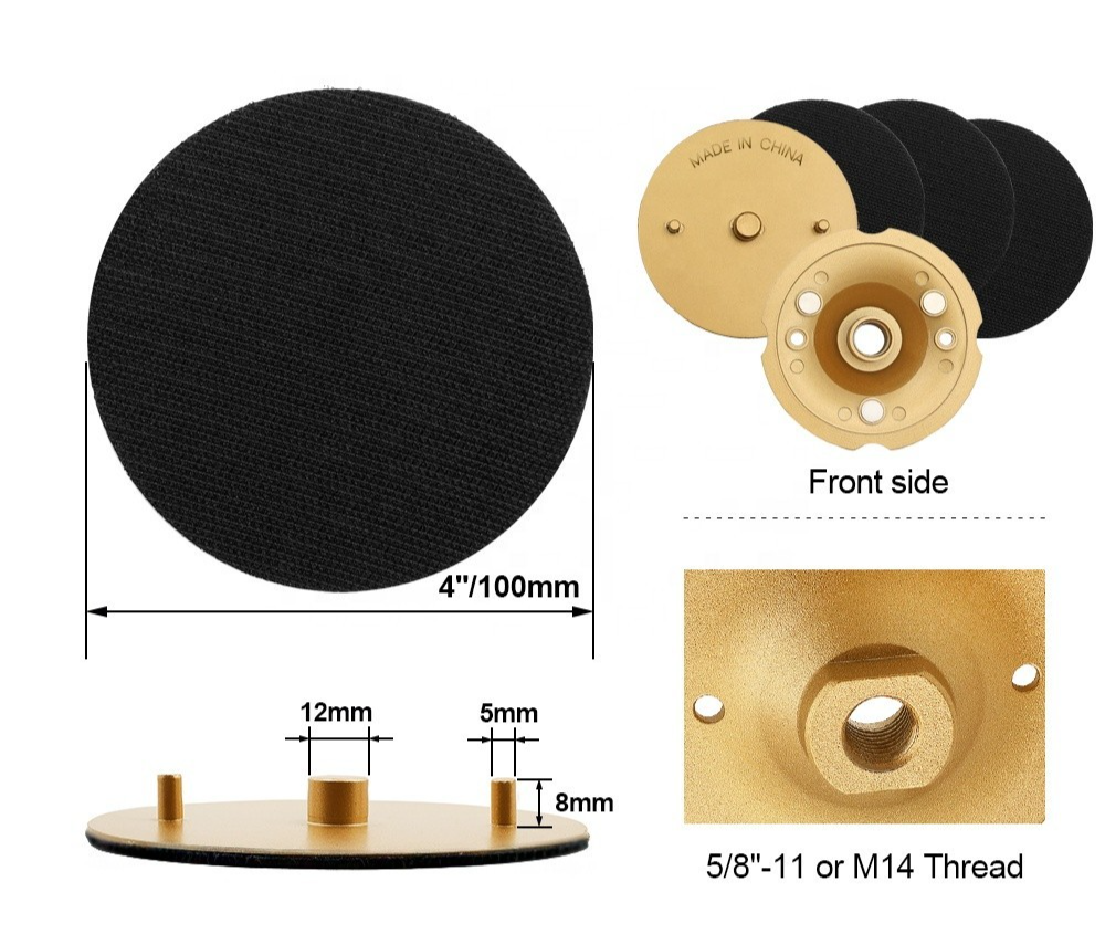 Polier Diamantpad Trägerplatte Magnetisch , Klettteller  polieren und schleifen.