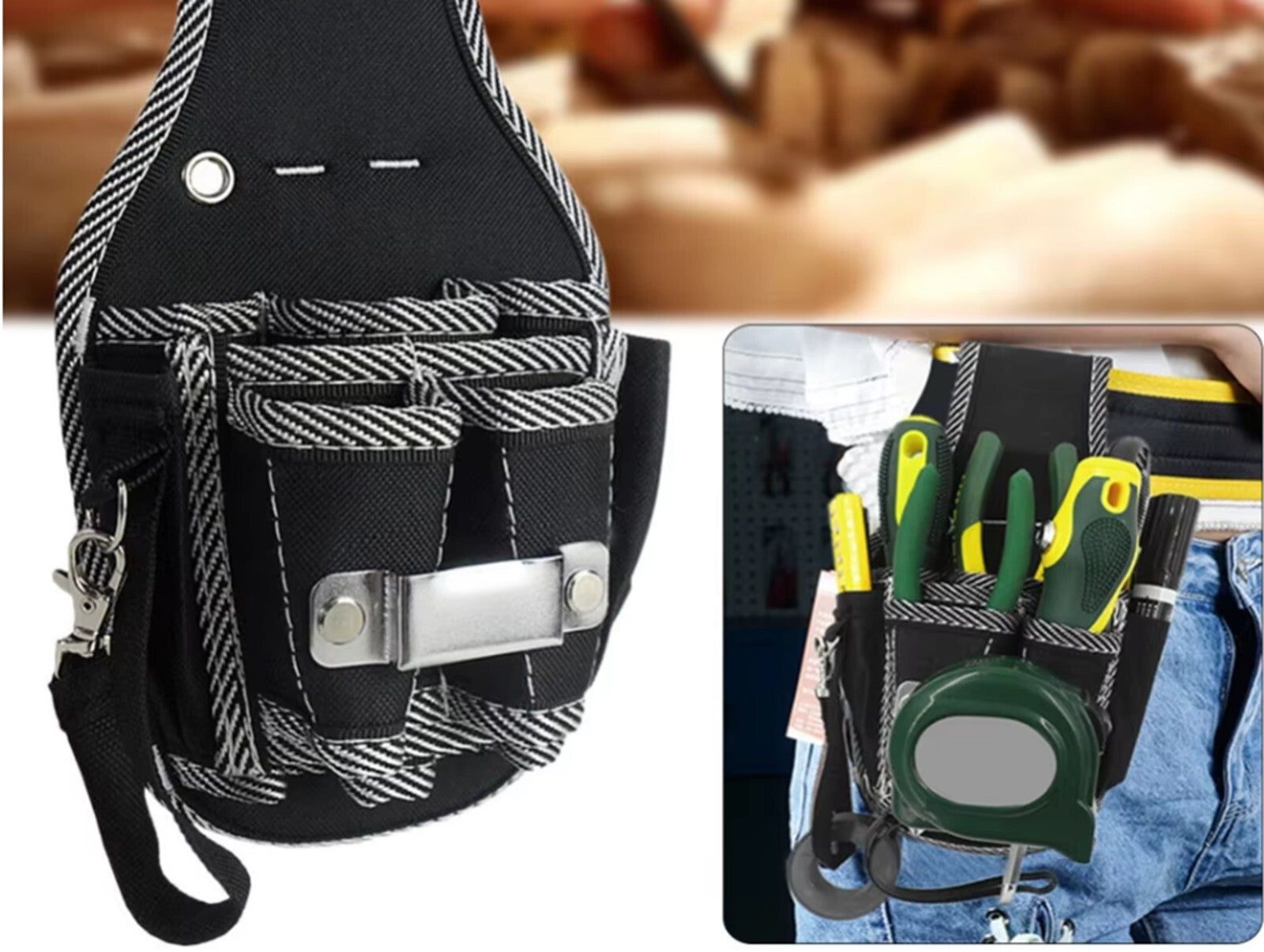 Werkzeugtasche Werkzeuggürtel Gürteltasche Handwerker Gürtel - Magnetarmband
