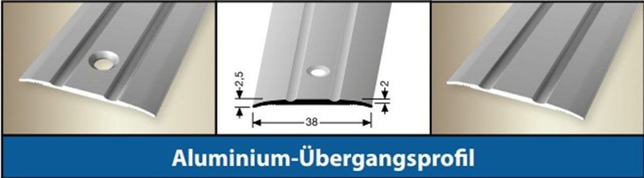 Übergangsprofil Bodenleiste Abschlussprofil Anpassungsprofil für Laminat - Vinyl