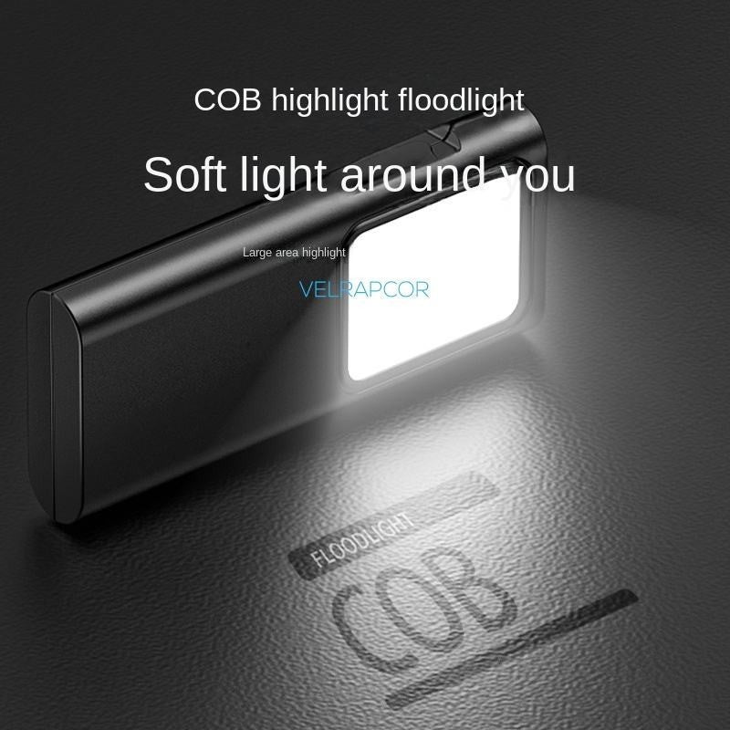  COB Taschenlampe Wiederaufladbare Schlüsselanhänger Licht Magnet LED Lampe