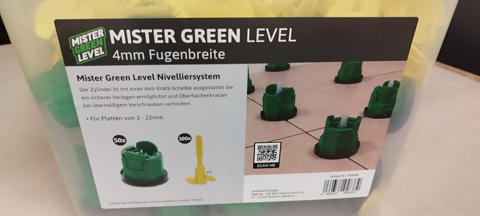 Nivelliersystem - Mister Green Level 4 mm Lasche