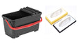 Fliesen-Wascheimer 24 Liter 3-fach Rollenaufsatz Waschbox , Fugbrett, Schwammbr