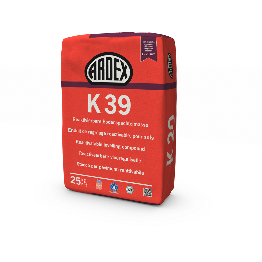 ARDEX K 39 - Reaktivierbare Bodenspachtelmasse  - 25 kg