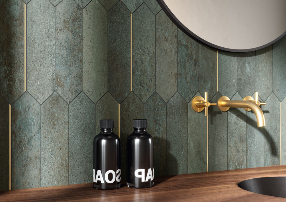 Ascot Mosaik URBANICA LOSANGA - Corten Emerald Iron Ash -  1 Paket 4 stück