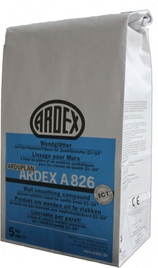 ARDEX A 826 Wandspachtelmasse, Finishspachtel - 5kg - 25kg