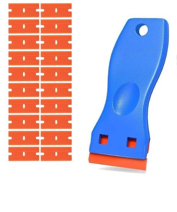 Mini Kunststoff Schaber mit 10 Klingen zum Entfernen von Kleberesten