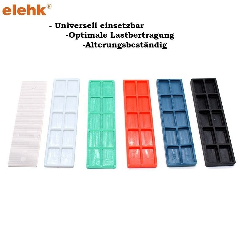 Kunststoff Abstandshalter Fenster  - Nivellierung Fensterkeile- Set  1-6 mm