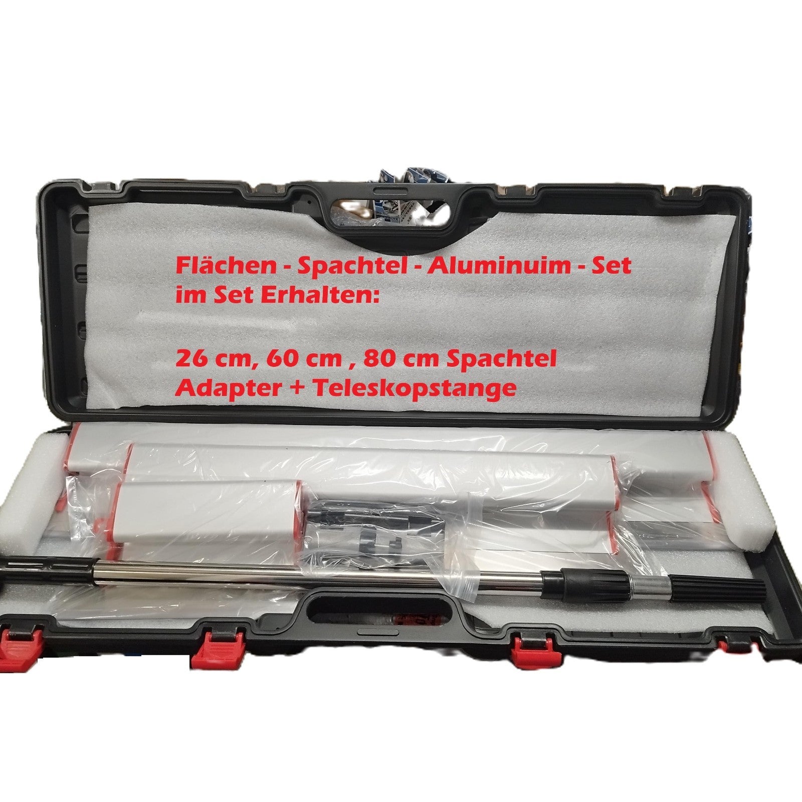 Profi Flächenspachtel Set im Koffer   Wände Decken Spachteln Verputzen