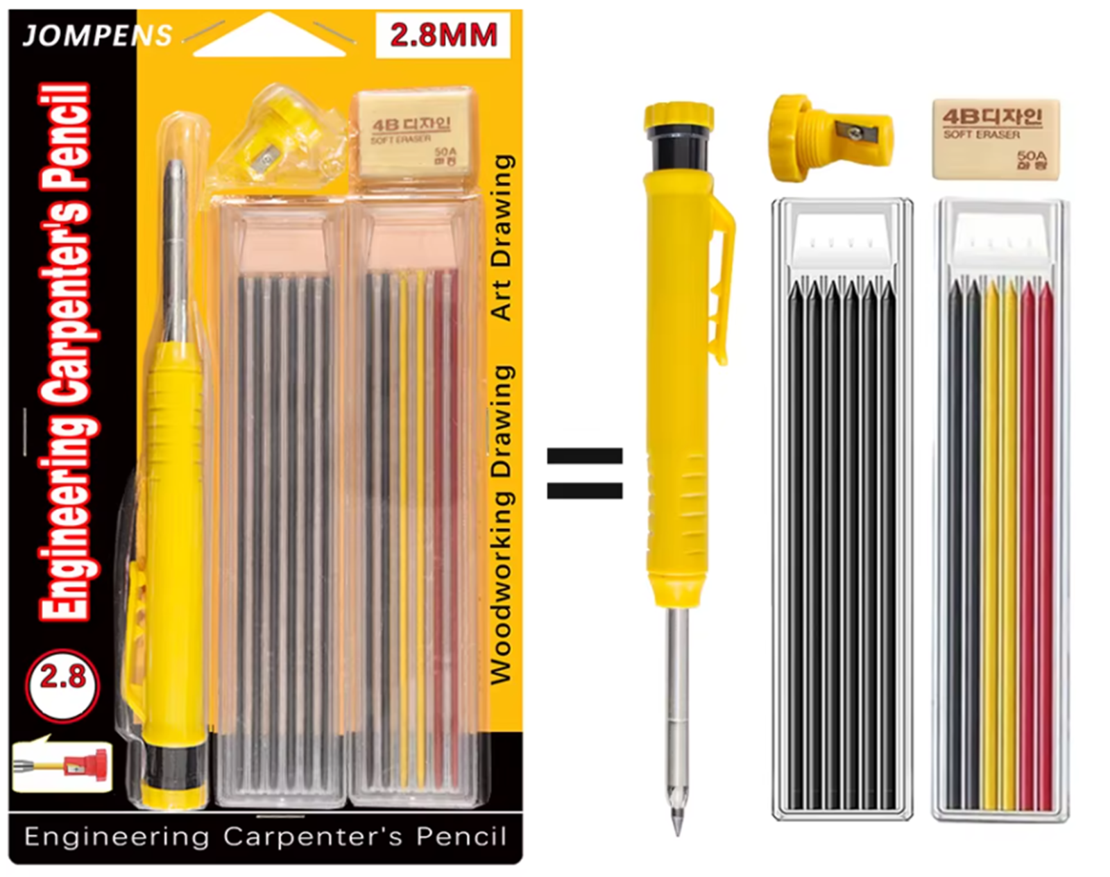 Tieflochmarker, Marker, Baumarker, Bleistift, Ersatzminen, Minen