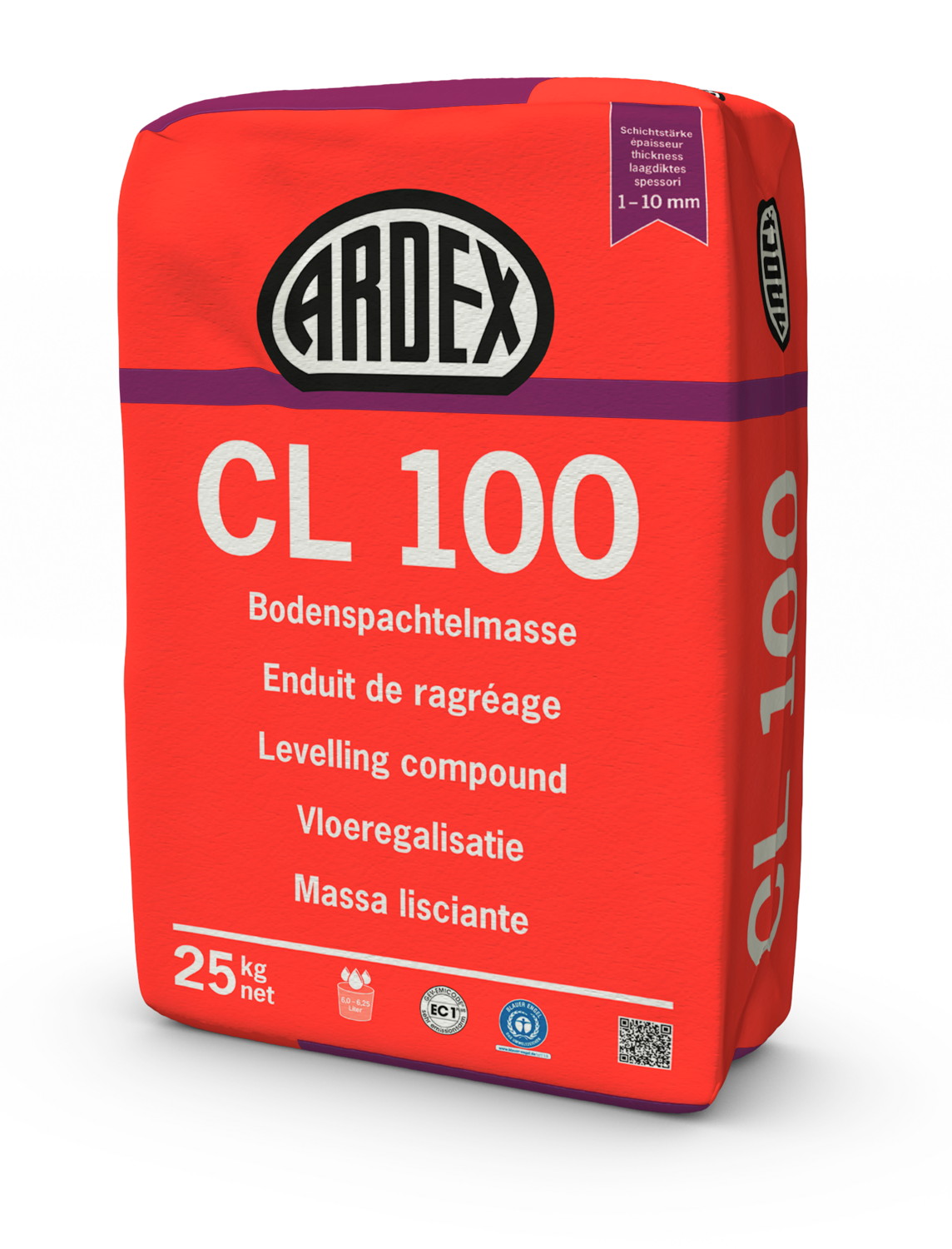 ARDEX CL 100 - Bodenspachtelmasse, 1 - 10 mm  - 25 kg Neu Blauer Engel