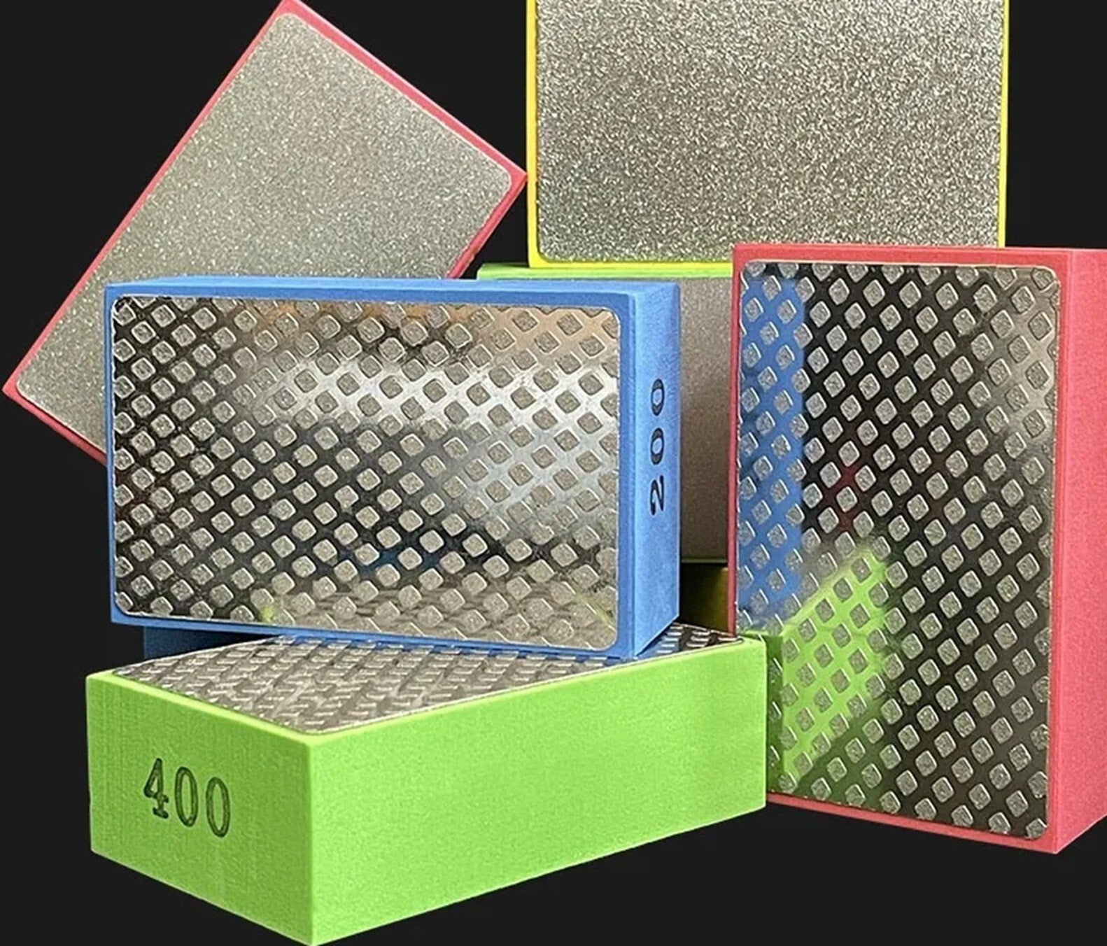 1-4 Diamanthandpad-Schleifpad- Fliesen Kanten brechen Handschleifpad  Diamantpad