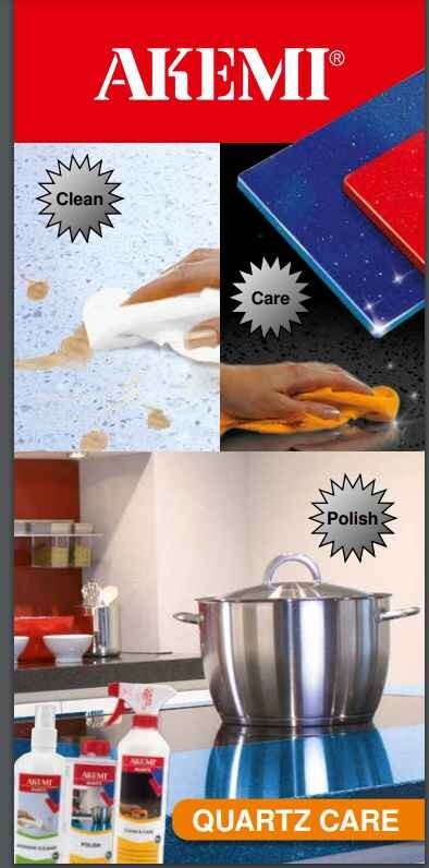 Quartz Care Set Zur Reinigung,  Schutz und Pflege von Quarz-Kompositgesteinen.