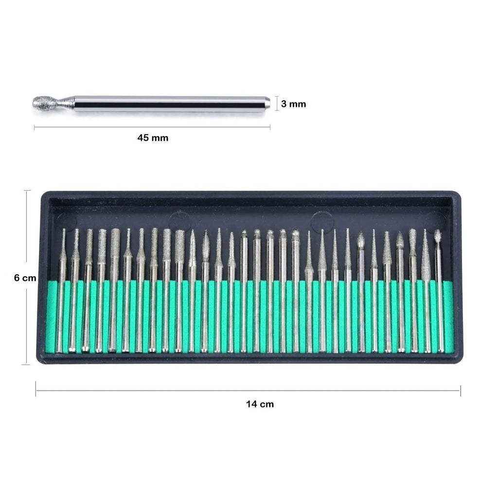 Diamant Fräser Schleifstift 3-6mm Diamantschleifer Bohrer für "Dremel Proxxon"