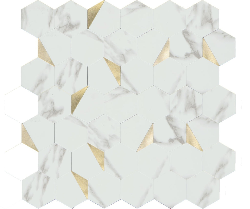 Mosaikfliesen Selbstklebend Glas Alu Metall Mosaik Wandverkleidung  -  0,9 qm