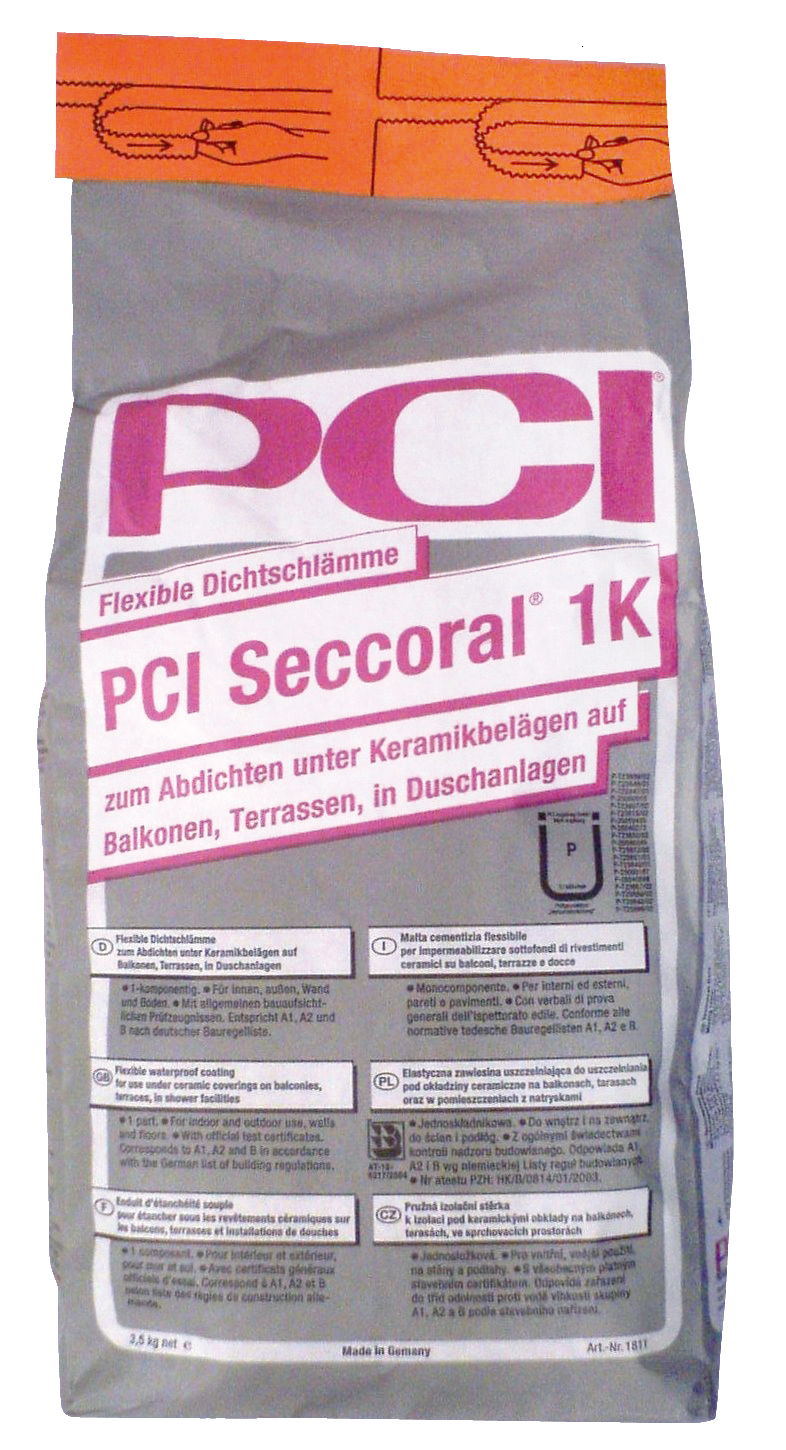 PCI Seccoral 1K Flexible Dichtschlämme zum Abdichten - 3,5kg, Gau