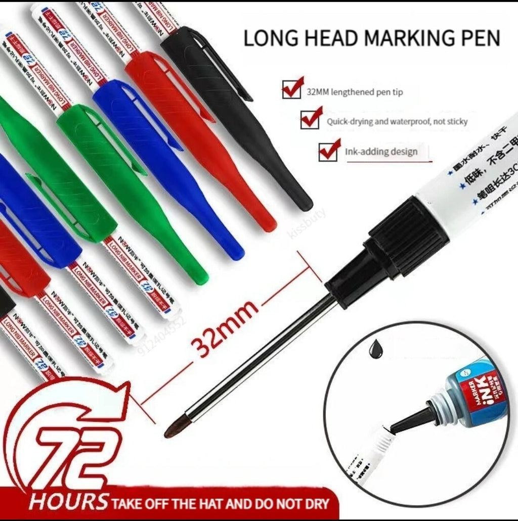 Tieflochmarker, Marker, Baumarker, Bleistift, Ersatzminen, Minen