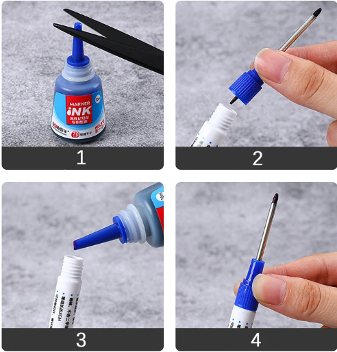 Tieflochmarker, Marker, Baumarker, Bleistift, Ersatzminen, Minen