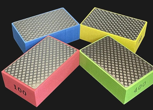 1-4 Diamanthandpad-Schleifpad- Fliesen Kanten brechen Handschleifpad  Diamantpad